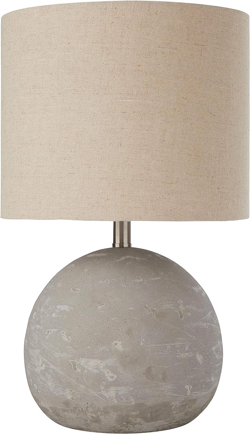 Amazon Brand – Stone & Beam Industrial Round Concrete Table Desk Lamp with Light Bulb and Beige... | Amazon (US)