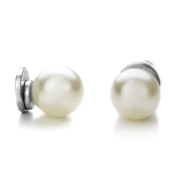 7mm White Simulated Pearl Magnetic Earrings | Bed Bath & Beyond