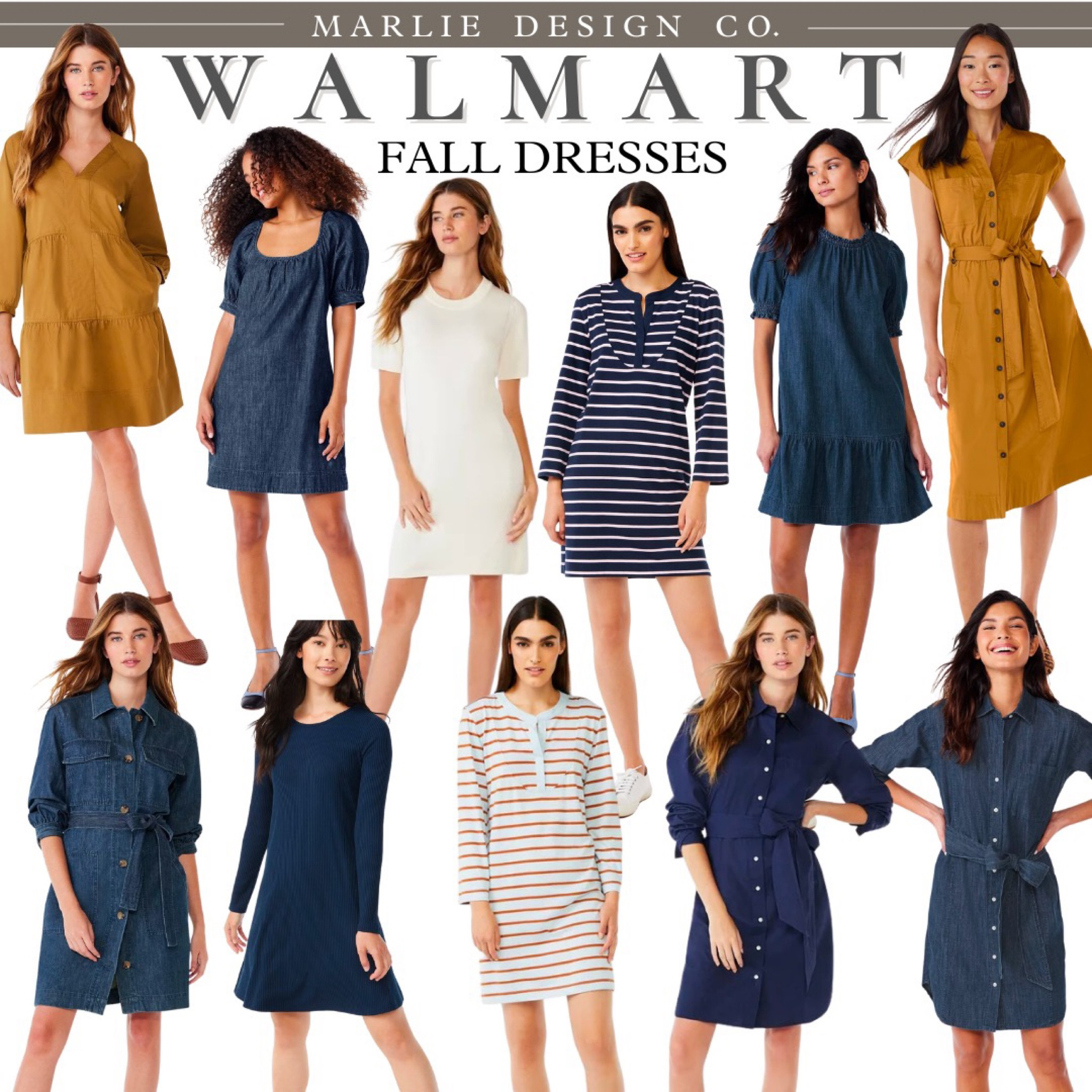 Walmart Dresses for Women | teacher outfit | fall outfit | work outfit | fall dress | dress | work dress | teacher dress | free assembly | walmart | short sleeve dress | sweater dress | midi dress | knee length dress | short dress | long dress | shirt dress | wrap dress | long sleeve dress | t shirt dress | walmart finds | black dress | olive green dress | army green dress | affordable dresses for women | navy blue  dress | mustard yellow dress | cream colored dress | wedding guest dress | fall wedding guest dress

#LTKmidsize #LTKunder50 #LTKstyletip