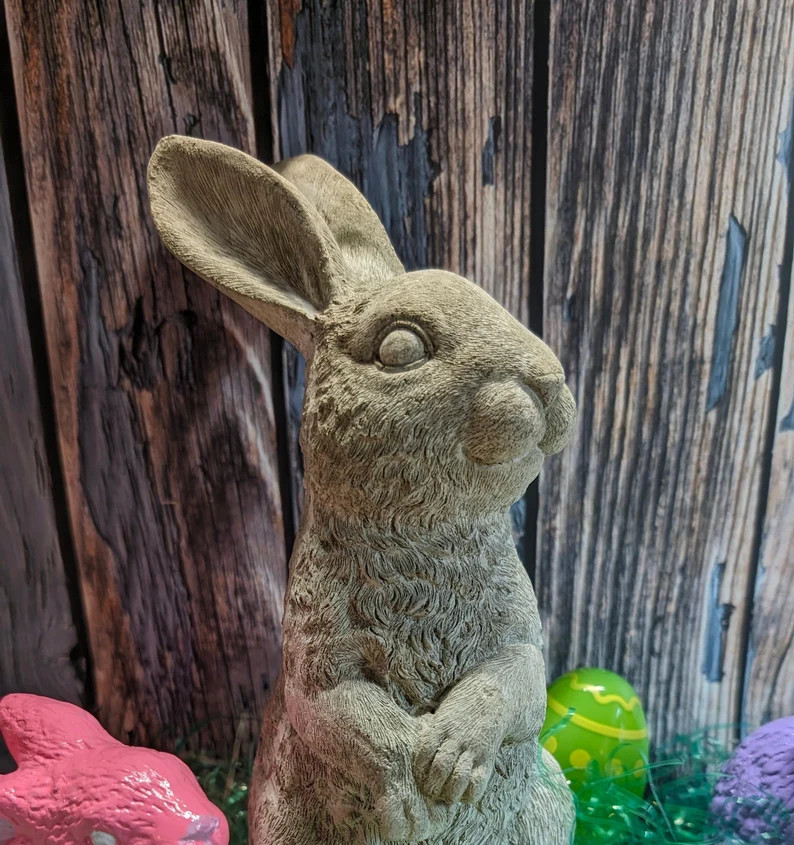 Handcrafted Concrete Rabbit Statue | Etsy (US)