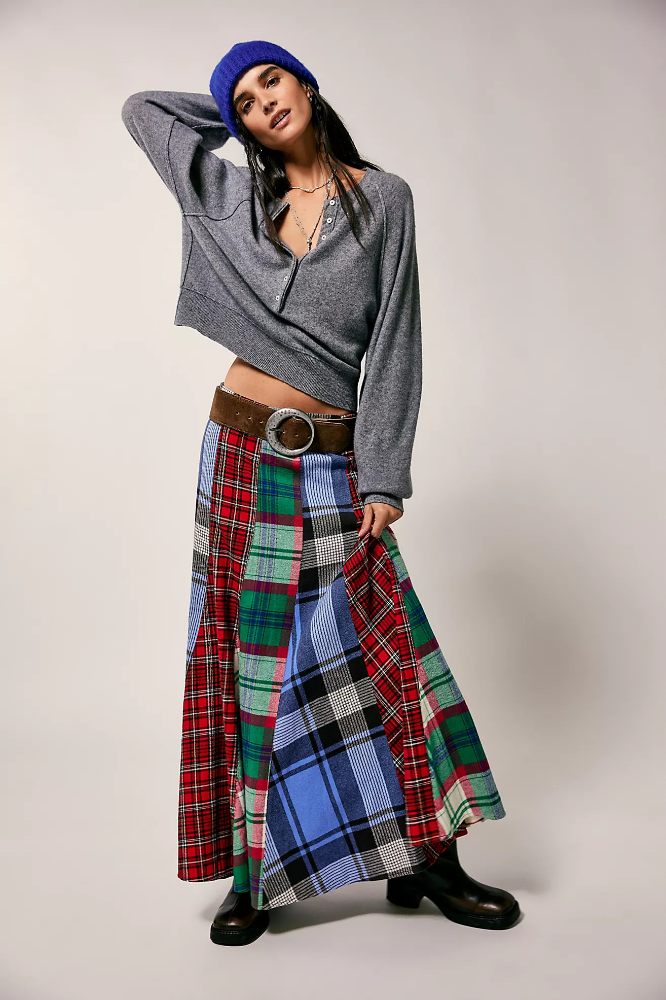 Maizie Plaidwork Maxi Skirt | Free People (Global - UK&FR Excluded)