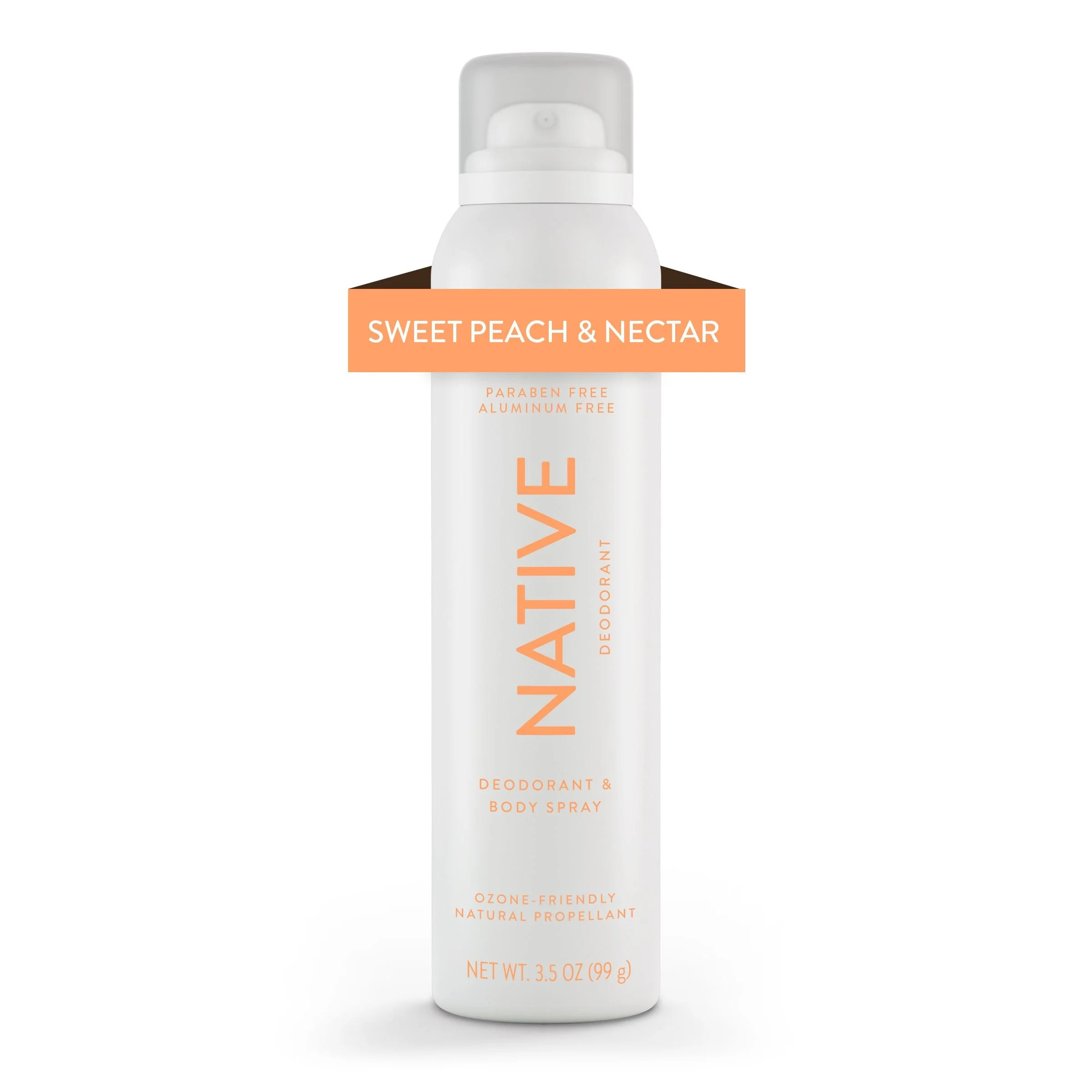 Native Deodorant and Body Spray, Sweet Peach & Nectar, Aluminum-Free, for Women and Men, 3.5 oz | Walmart (US)