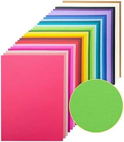 60 Sheets Color Textured Cardstock, 28 Assorted Colors 250gsm Faint Texture, Single-Sided Printed... | Amazon (US)