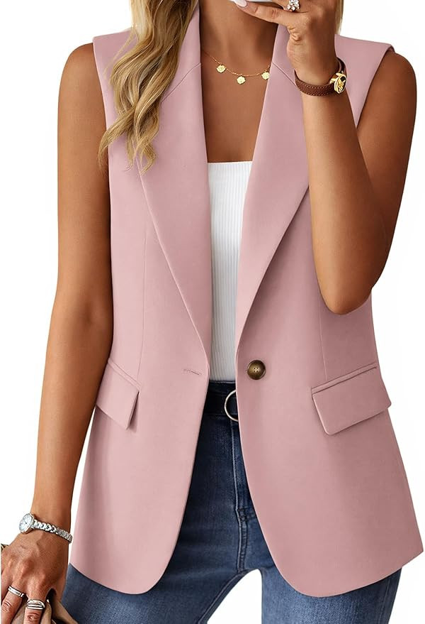 2026 Summer Women's Sleeveless Vest Tops - Lightweight Breathable Lined Trendy Casual Work Office... | Amazon (US)