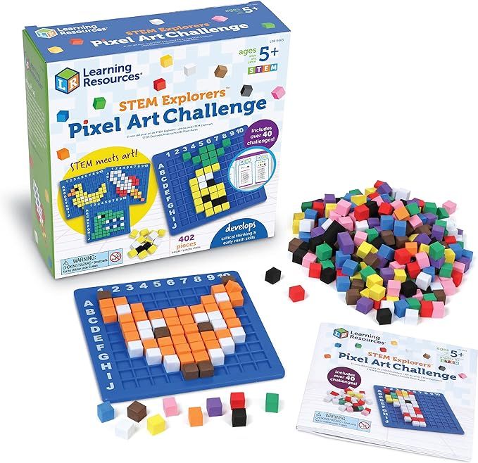Learning Resources STEM Explorers Pixel Art Challenge, 402 Pieces, Ages 5+, STEM Toys For Kids, C... | Amazon (US)