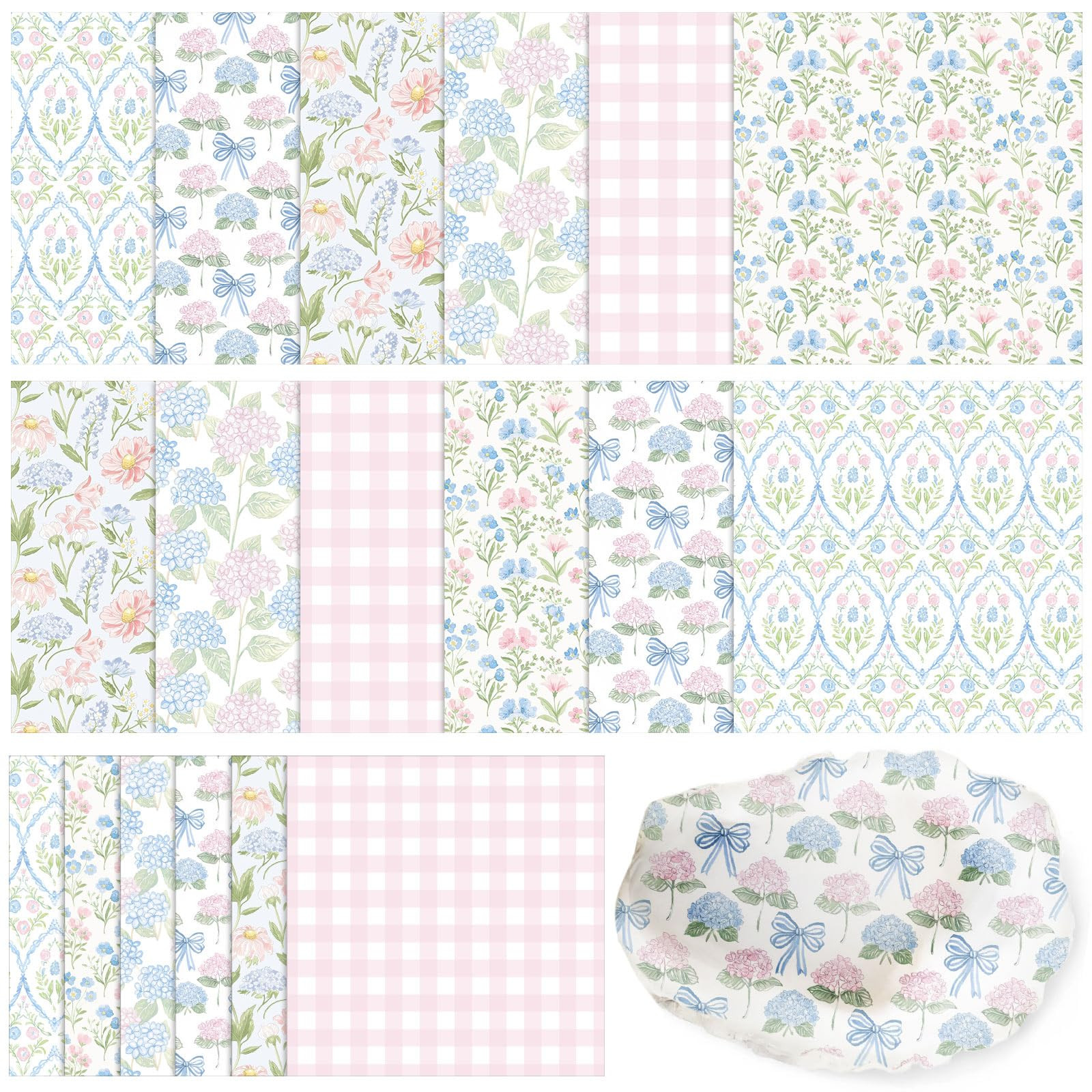 Yexiya 36 Sheet 6 Style Pastel Floral Paper Napkins for Decoupage Scandinavian Decorative Cocktai... | Amazon (US)
