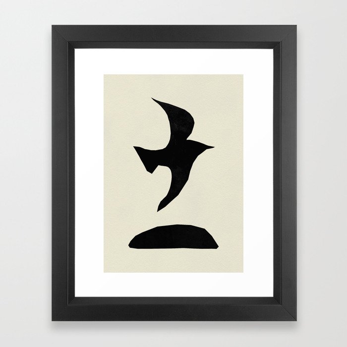 Black Bird Framed Art Print | Society6