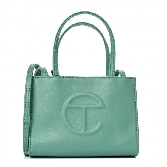 TELFAR Vegan Leather Small Shopping Bag Sage | Fashionphile