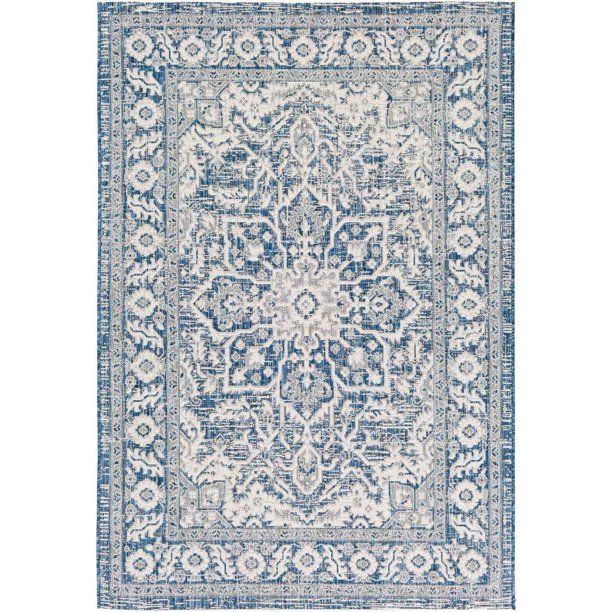 Mark&Day Area Rugs, 2x3 Mantinge Traditional Indoor/Outdoor Blue White Area Rug (2' x 2'11", Navy... | Walmart (US)