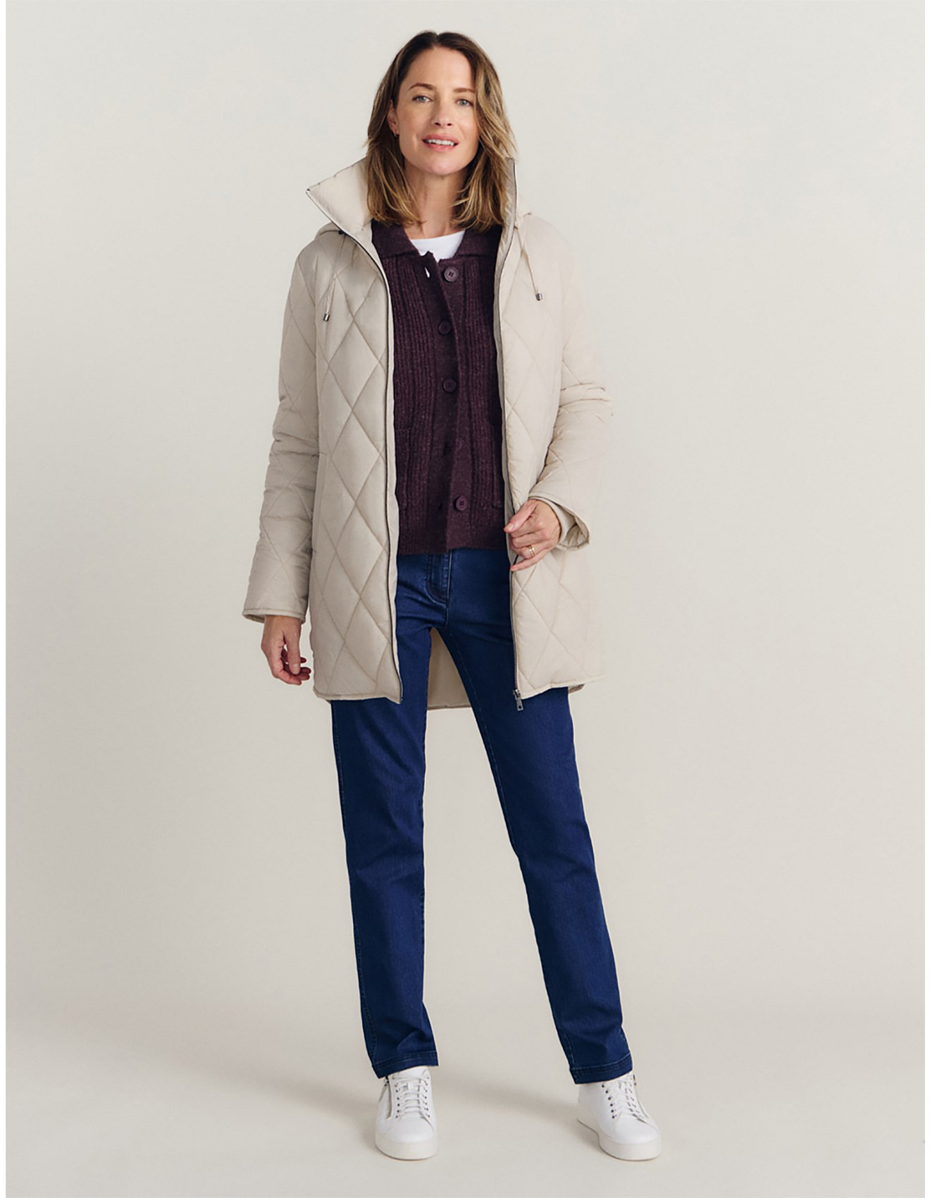 CARTA QUILTED LONGLINE JACKET | David Jones (Australia & New Zealand)