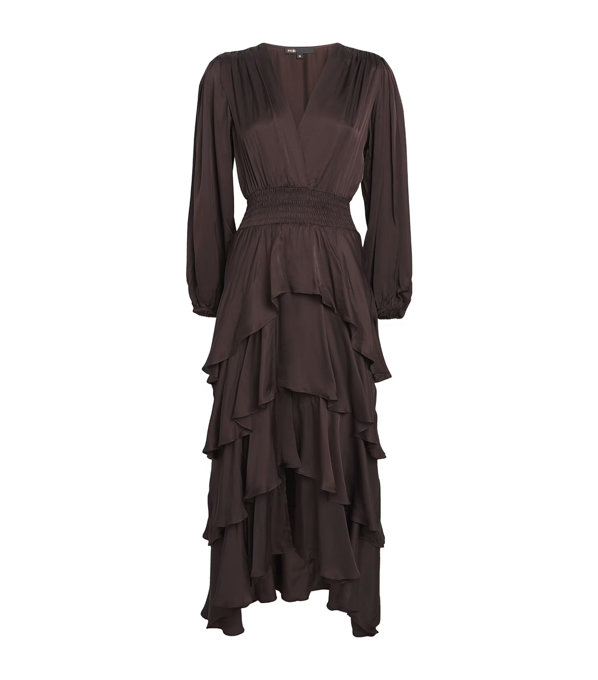 Maje Ruffled Midi Dress | Harrods (US)