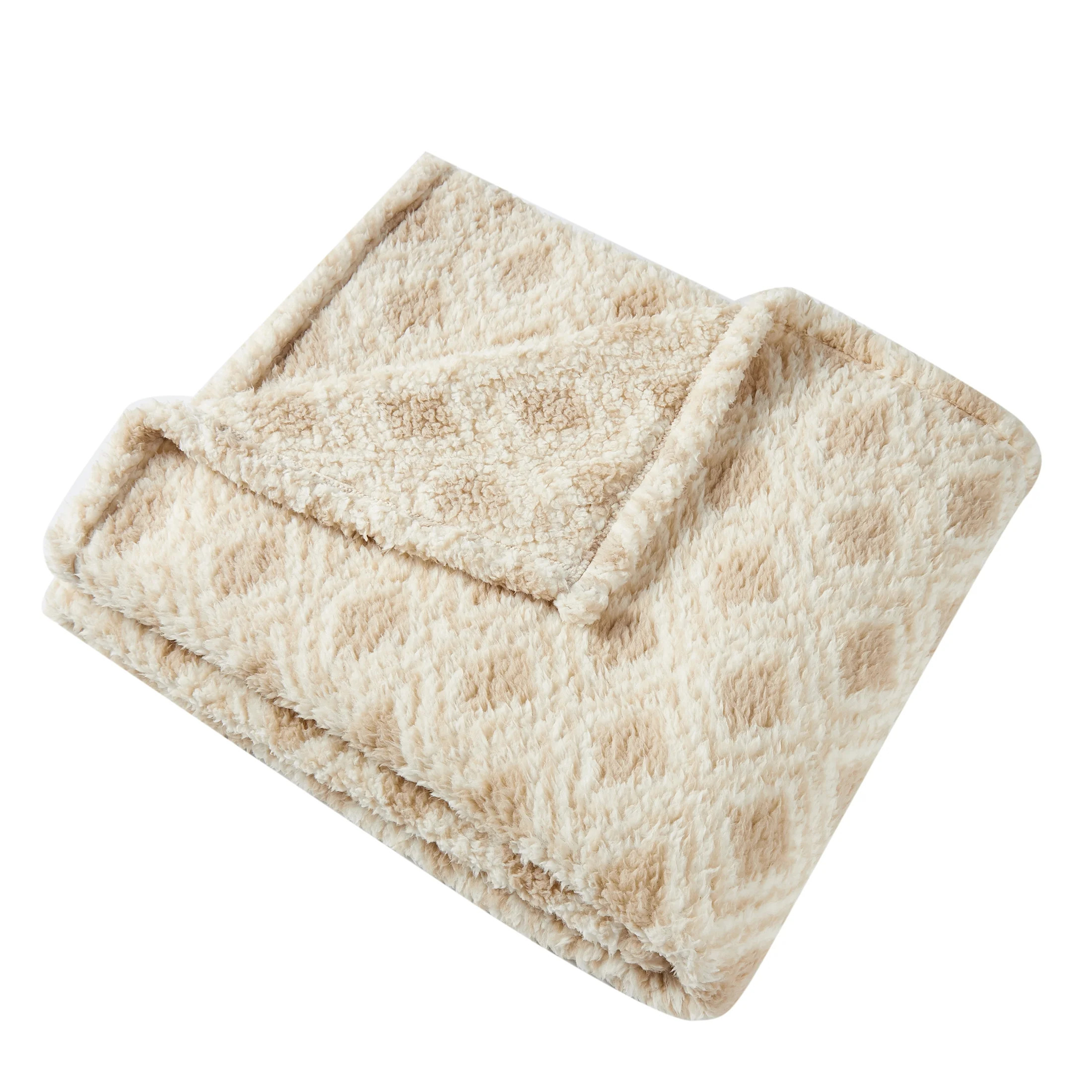 Mainstays Sherpa Throw - Tan - Walmart.com | Walmart (US)