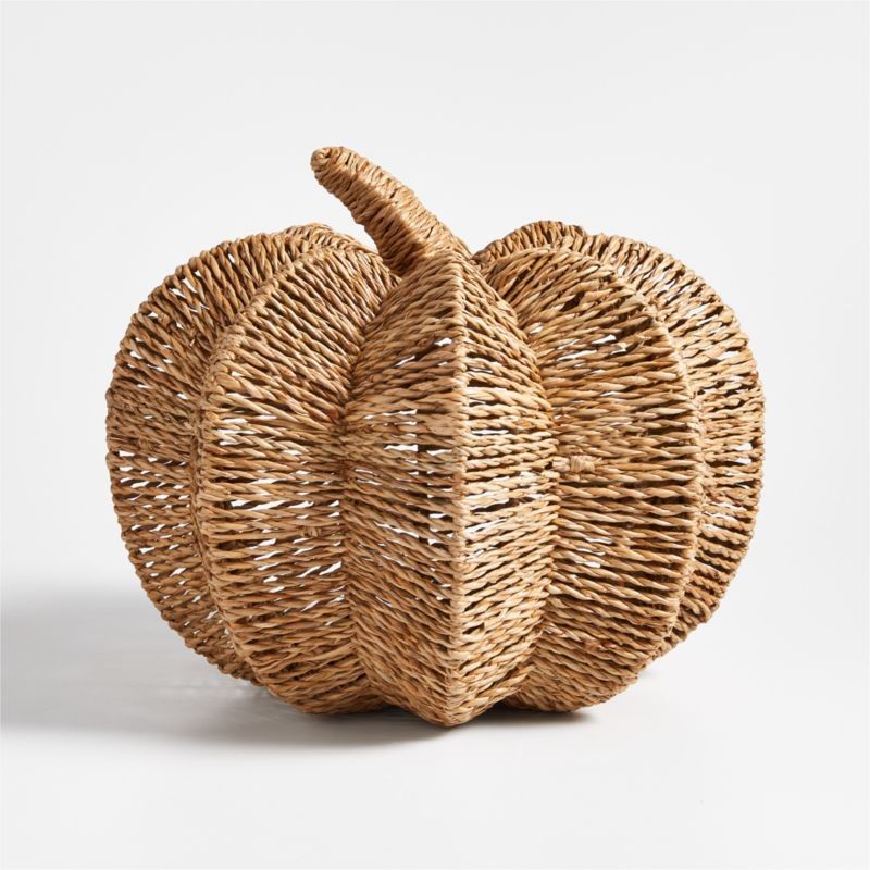 Woven Pumpkin 9" | Crate & Barrel | Crate & Barrel