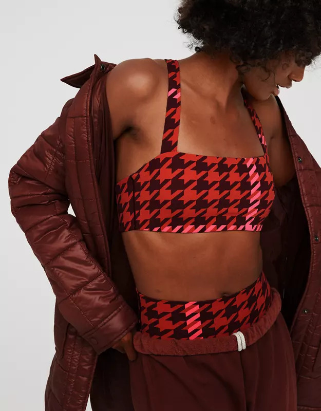 OFFLINE By Aerie Real Me Xtra Square Neck Sports Bra | American Eagle Outfitters (US & CA)
