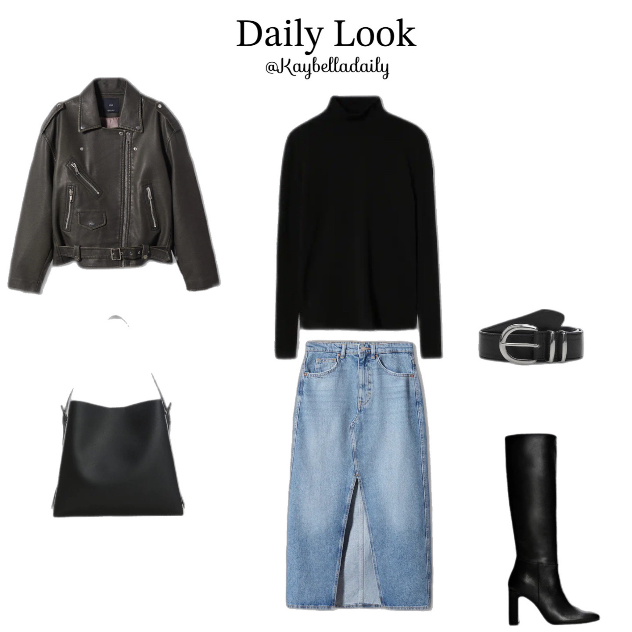 Trending denim Jean midi skirt with turtle neck and black knee high boots 

#LTKworkwear #LTKSeasonal #LTKfit