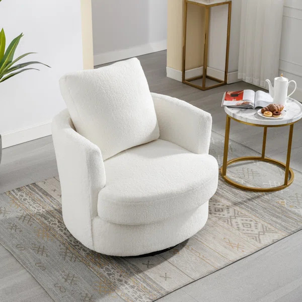 Yelina Upholstered Swivel Barrel Chair | Wayfair North America