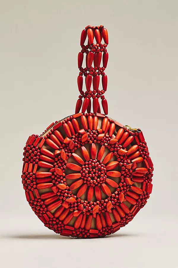Aranaz Flordeliza Wood Bead Satchel | Anthropologie (US)