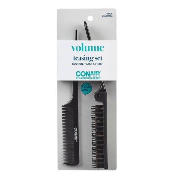 Conair Foldable Teasing Comb & Foldable Teasing Hair Brush - 2pk | Target