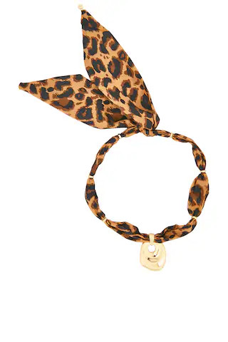 Ettika Leopard Scarf Necklace in Brown,Metallic Gold. | Revolve Clothing (Global)
