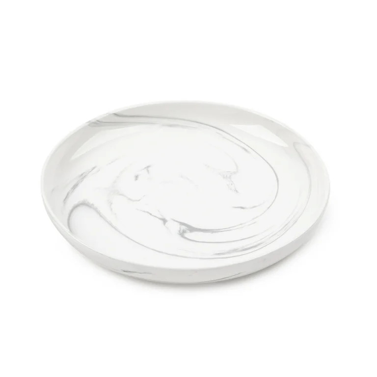 Thyme & Table Grey Marble Stoneware Round Salad Plate | Walmart (US)