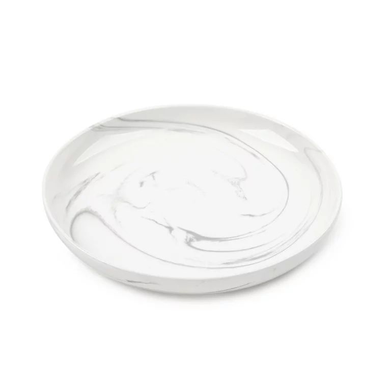 Thyme & Table Grey Marble Stoneware Round Salad Plate - Walmart.com | Walmart (US)