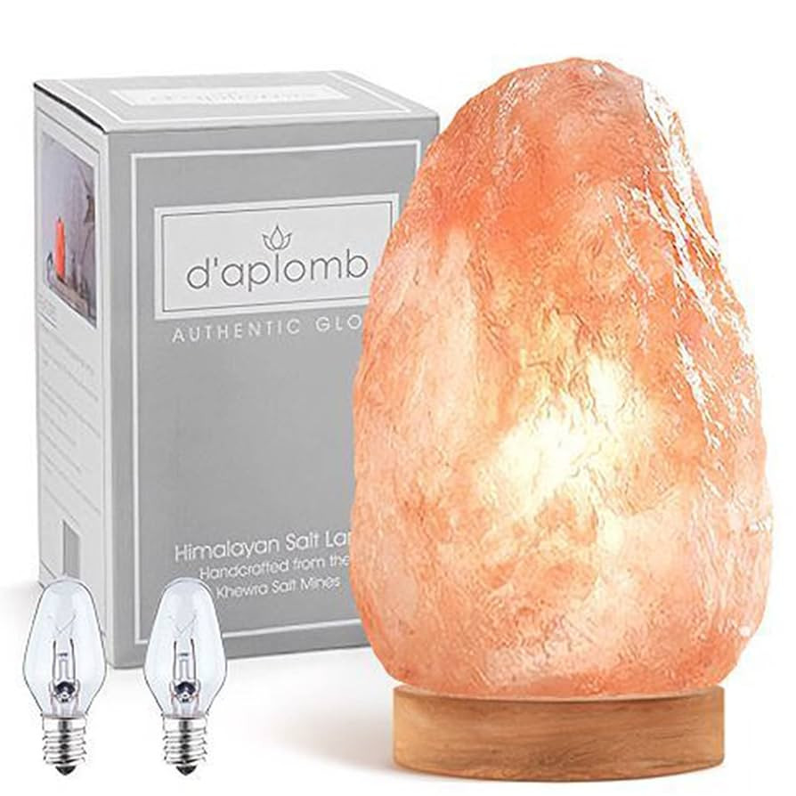 d'aplomb 100% Authentic Natural Himalayan Salt Lamp; Medium Hand Carved Natural Chunk Pink Crysta... | Amazon (US)