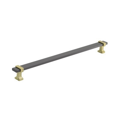 Amerock Overton 11-5/16 inch (288mm) Center-to-Center Black Chrome/Brushed Gold Cabinet Pull | Target