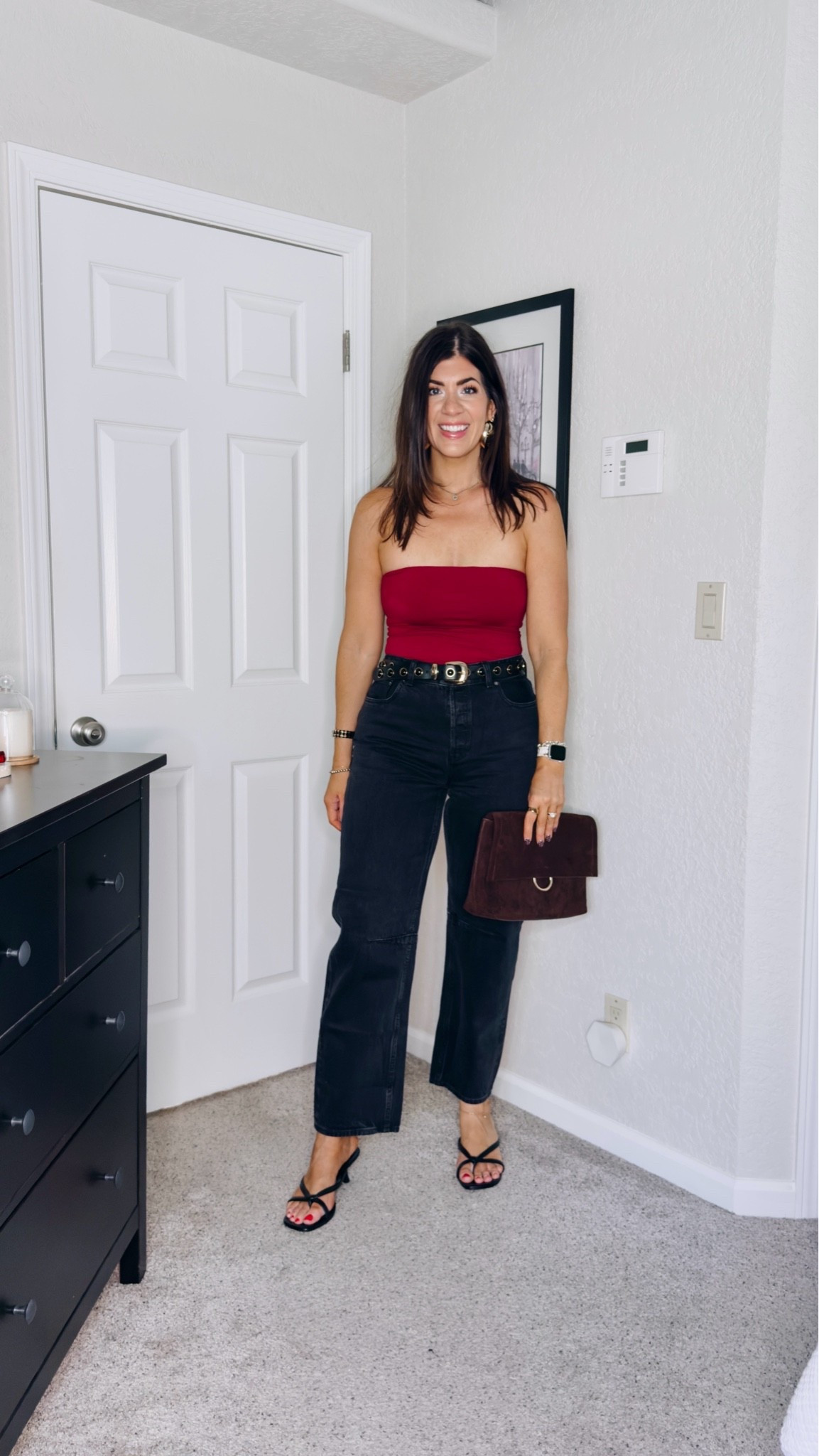 Fallish night out
Large tube top
29 regular curvy barrel jeans

#LTKMidsize #LTKTall #LTKSaleAlert