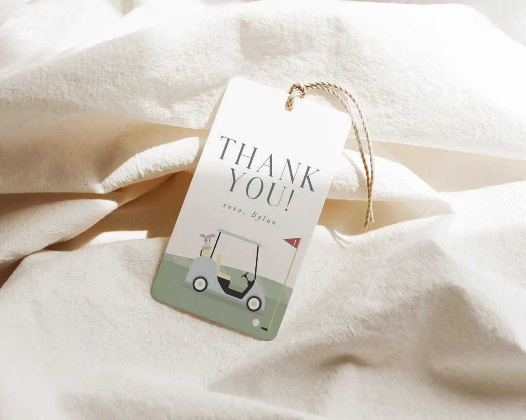 Golf Party Favor Tag, Golf Par-tee Thank You Tag, Hole-in-one Golf Birthday Printable Tag, Editab... | Etsy (US)