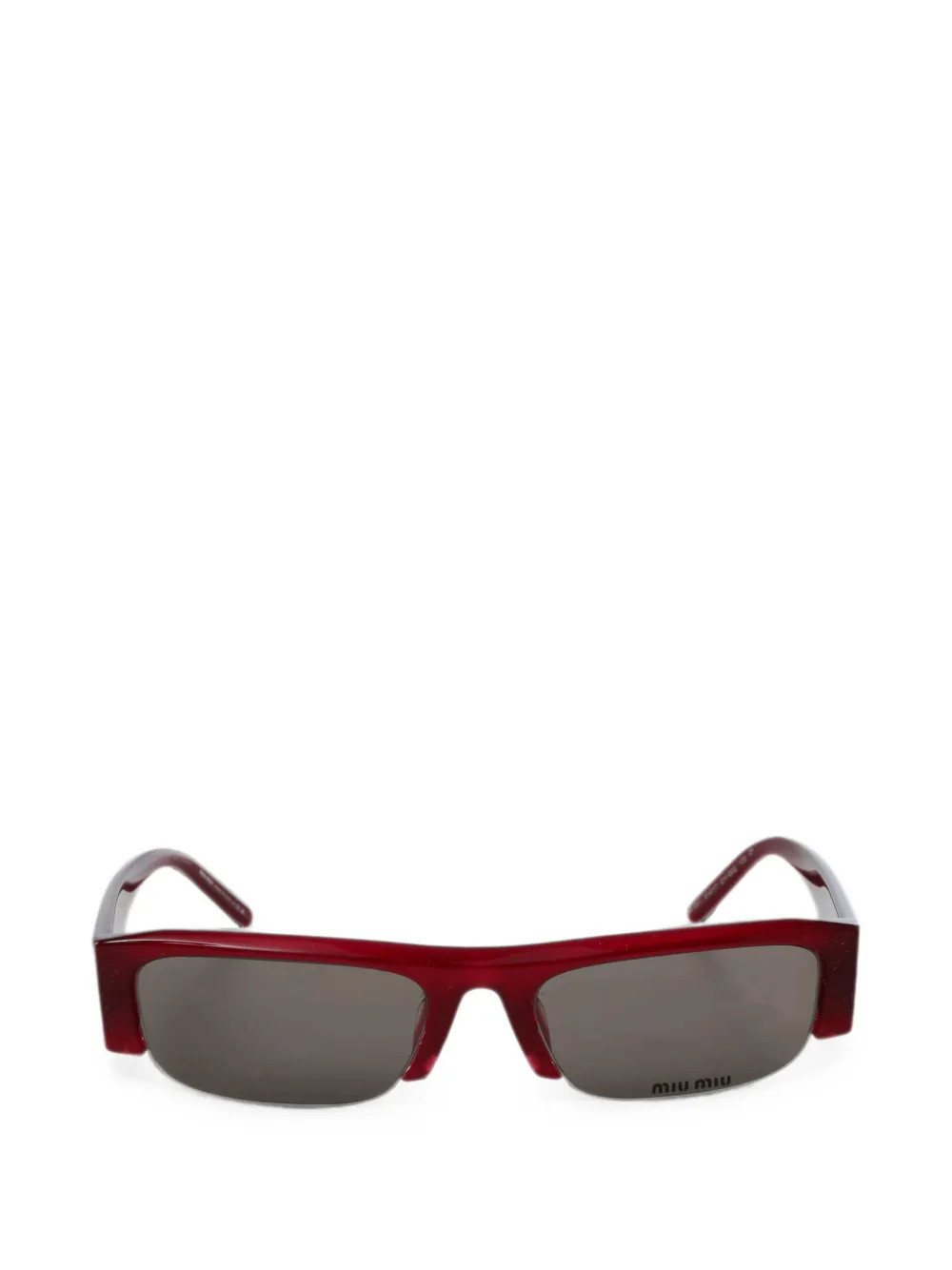 Miu Miu Eyewear Vedette rectangle-frame sunglasses - Red | Farfetch Global