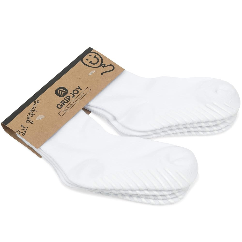 Gripjoy Toddler Socks with Grippers, Non-Slip for Kids, Enhanced Stability, Comfortable Cotton - ... | Amazon (US)