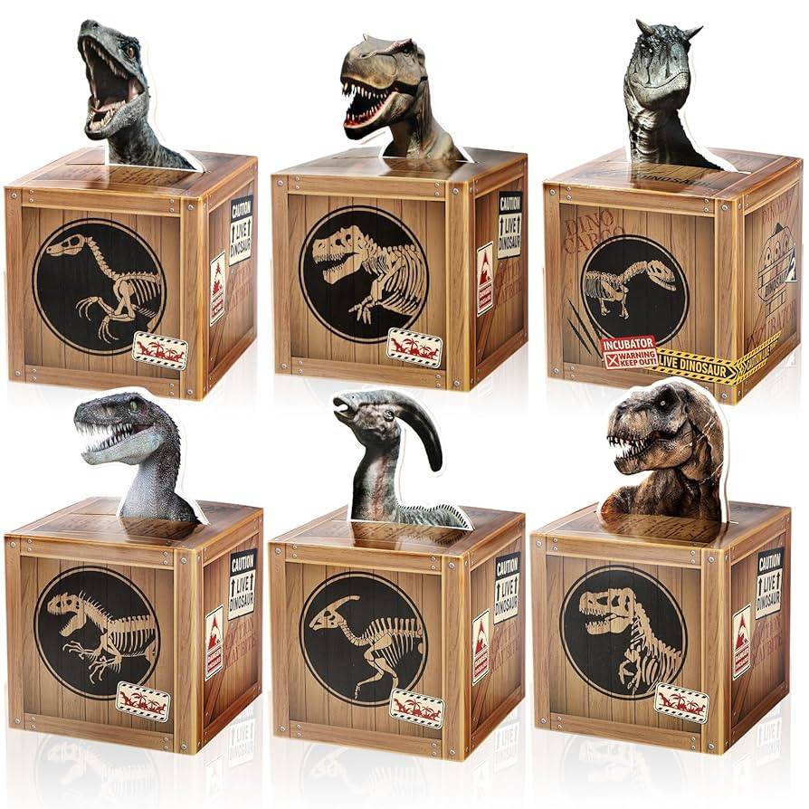 12 Pcs Dinosaur Birthday Treat Boxes Dinosaur Park Party Table Centerpieces Animal Theme Party De... | Amazon (US)