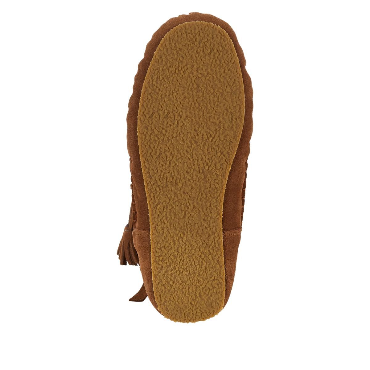BEARPAW® Cyan Suede and Knit Sheepskin Boot with NeverWet™ - 9570273 | HSN | HSN