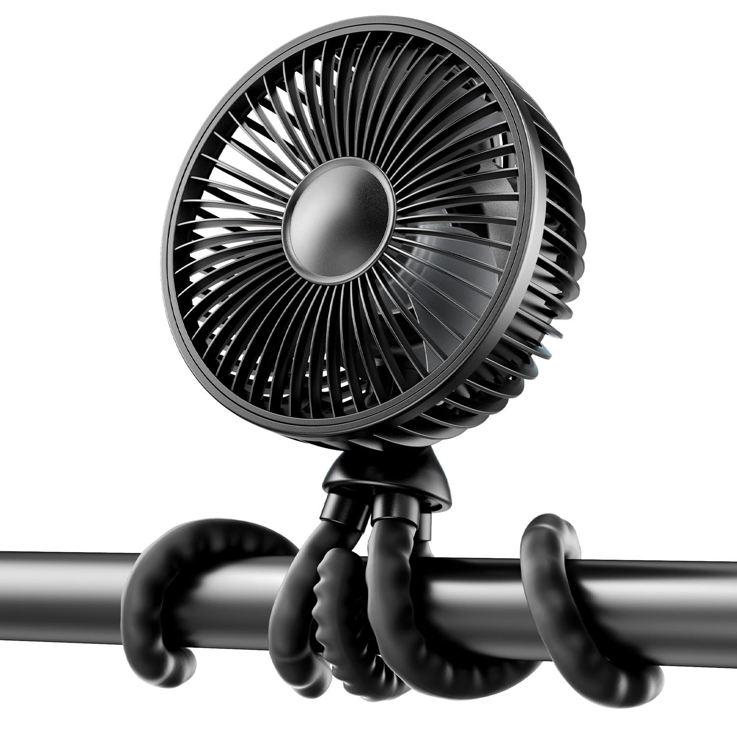 Gaiatop Baby Stroller Fan, 4000mAh Oscillating Mini Portable Fan with Light, 4 Speeds Battery Ope... | Amazon (US)