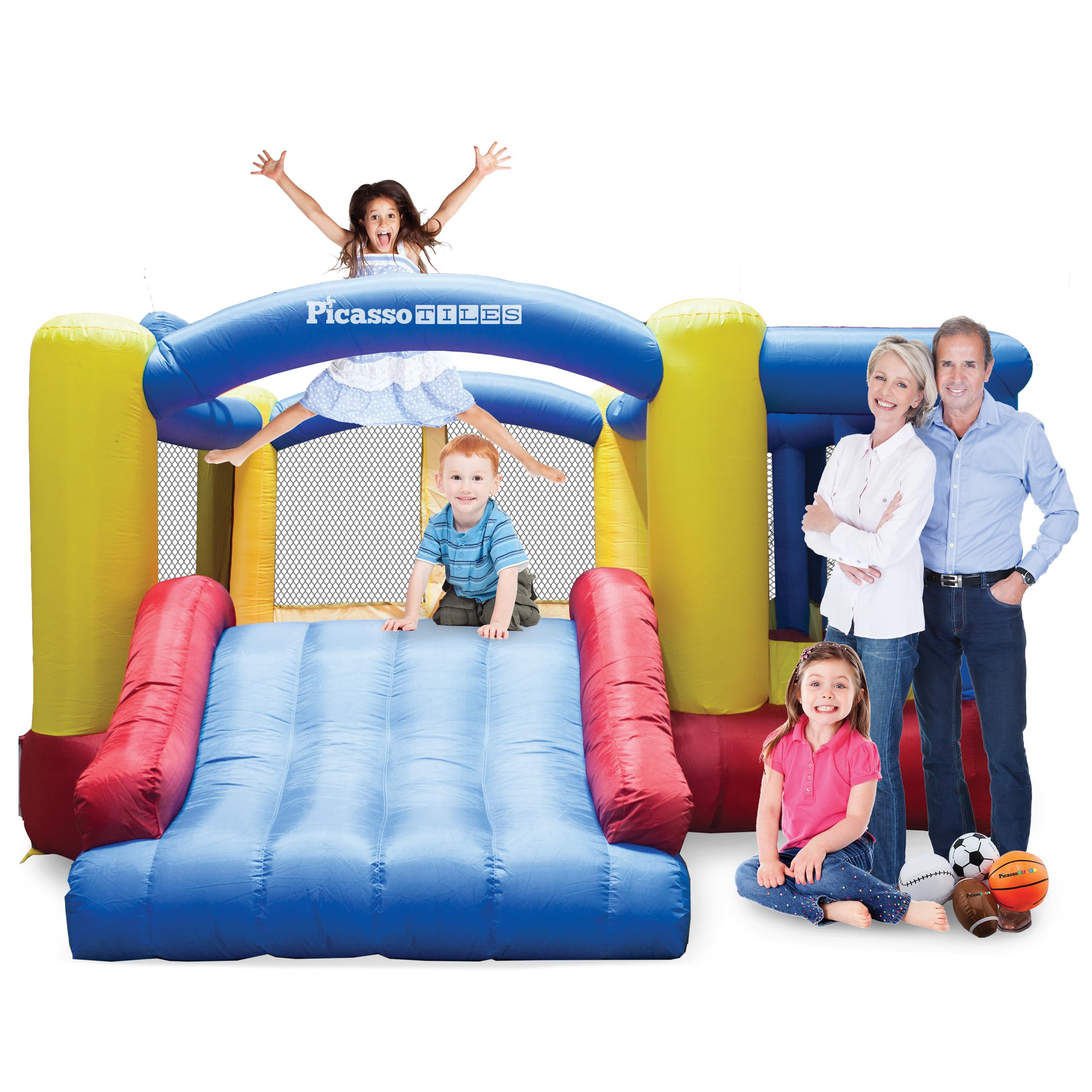 [Upgrade Version] PicassoTiles KC102 12x10 Foot Inflatable Bouncer Jumping Bouncing House, Jump S... | Amazon (US)