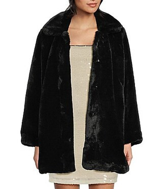 GB Oversized Faux Fur Coat - XL | Dillard's