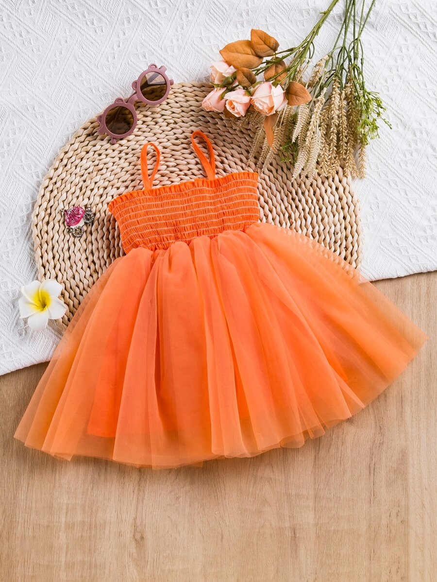 Baby Mesh Hem Cami Dress | SHEIN