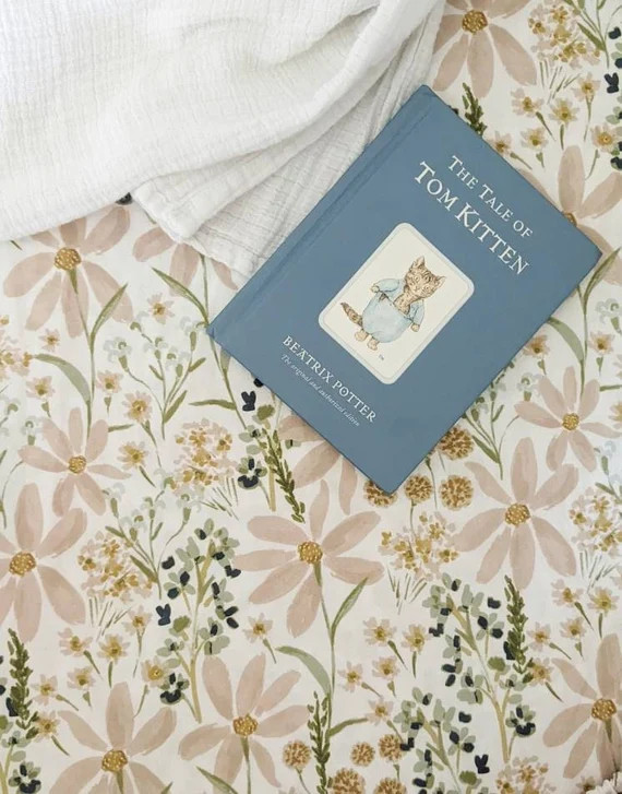 Girls Crib Bedding - Blush Pink Boho Changing Pad Covers /Bohemian Floral Nursery Baby Bedding /M... | Etsy (US)