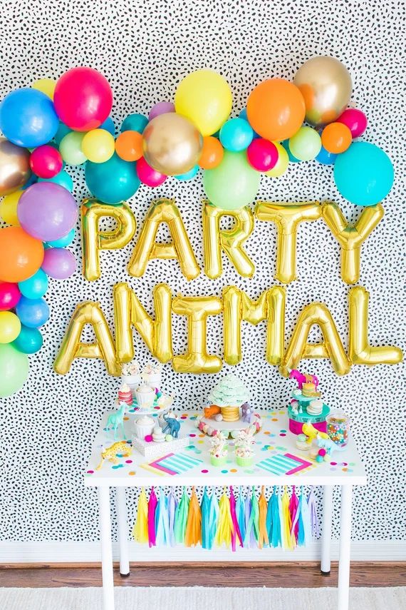 Party Animal Letter Balloons  Party Animal Party Decor  | Etsy | Etsy (US)