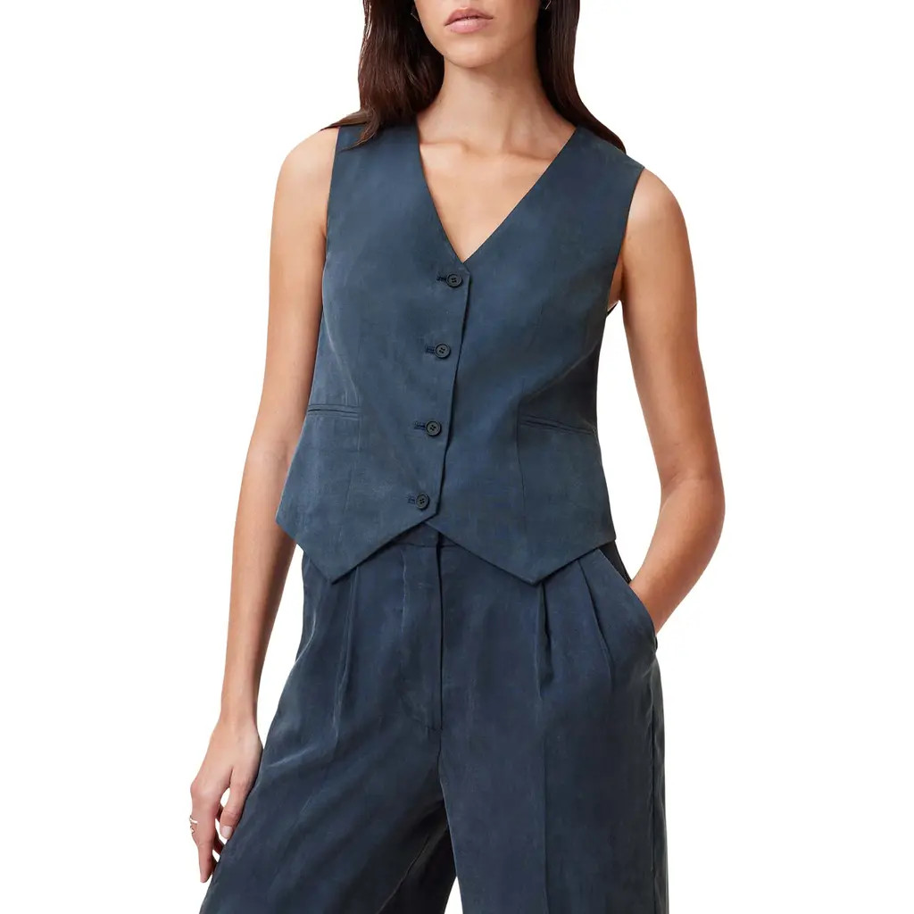 AllSaints Averie Ten Vest in Blueberry Blue at Nordstrom Rack, Size 8 Us / 12 Uk | Nordstrom Rack