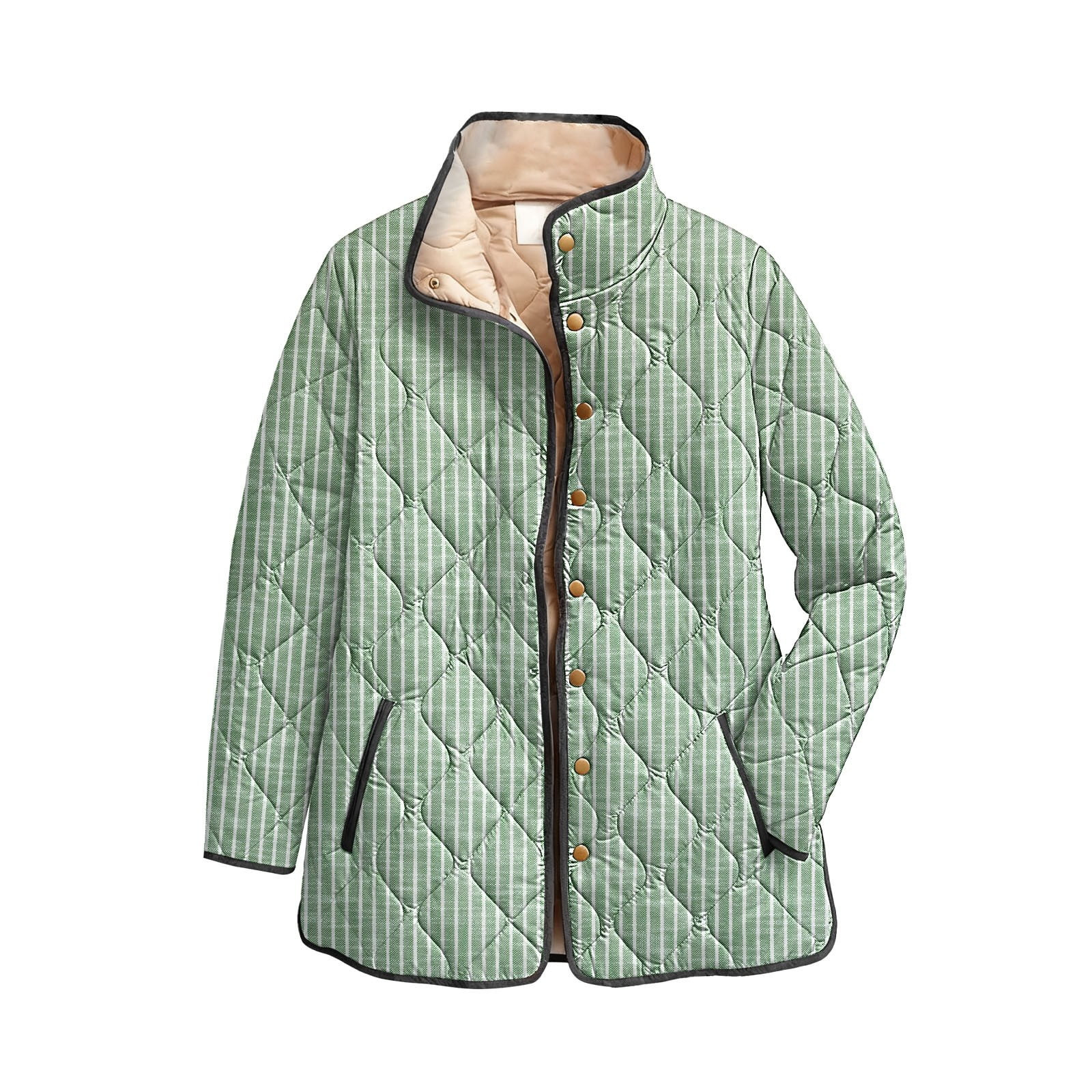 Yigetop Lightweight Quilted Jackets for Women, Printed Plus Size Women's Winter Quilted Jacket Lo... | Walmart (US)