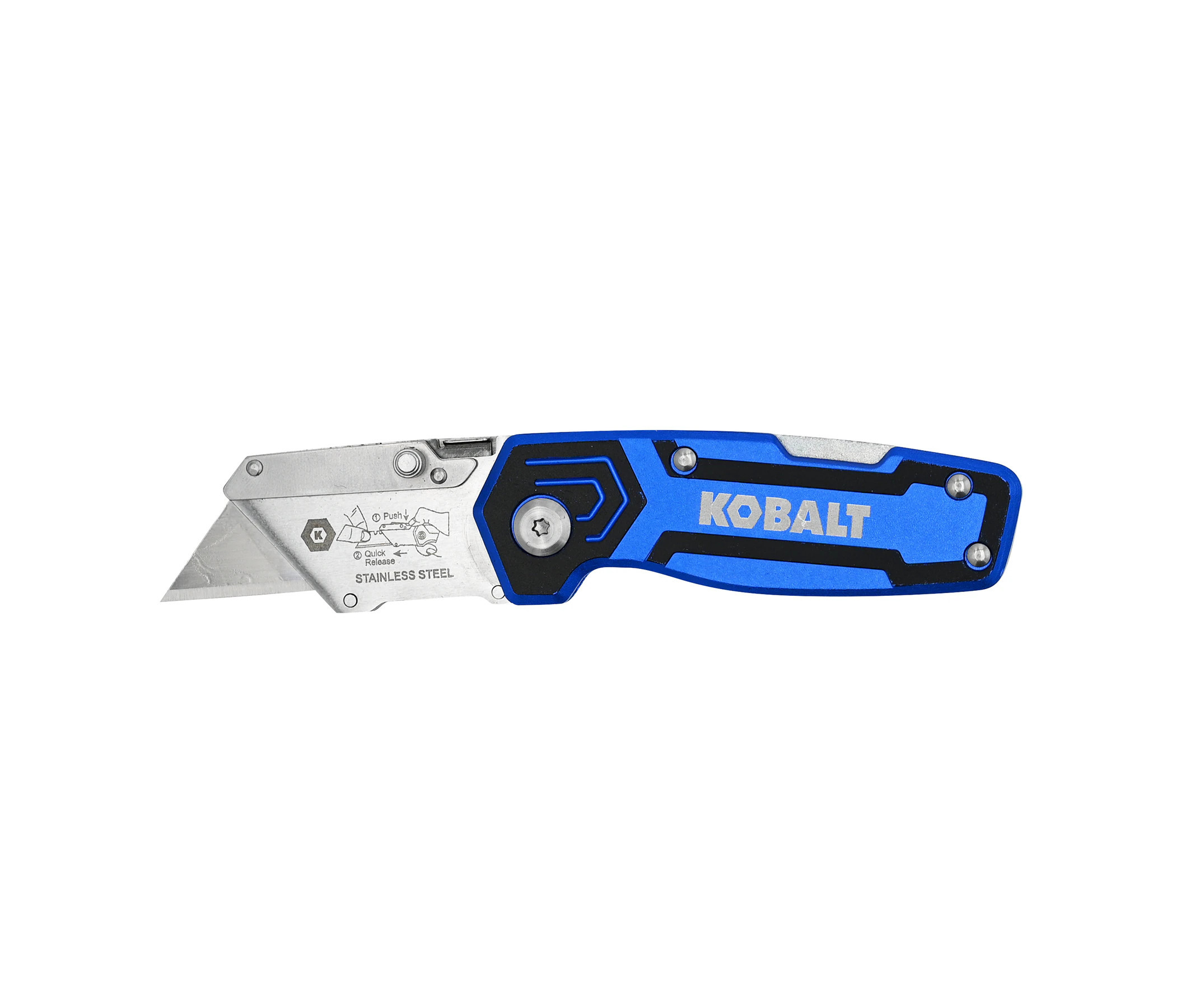 Kobalt Compact Lockback 3/4-in 1-Blade Folding Utility Knife Stainless Steel | 58976 | Lowe's