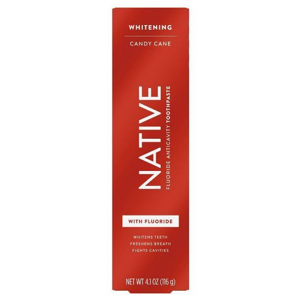 Native Whitening Candy Cane Fluoride Toothpaste - 4.1oz | Target