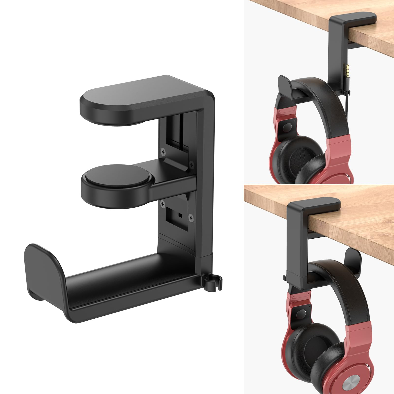 EURPMASK Rotating Headphone Stand - PC Gaming Headset Holder, Adjustable Clamp-on Under Desk Hang... | Amazon (US)