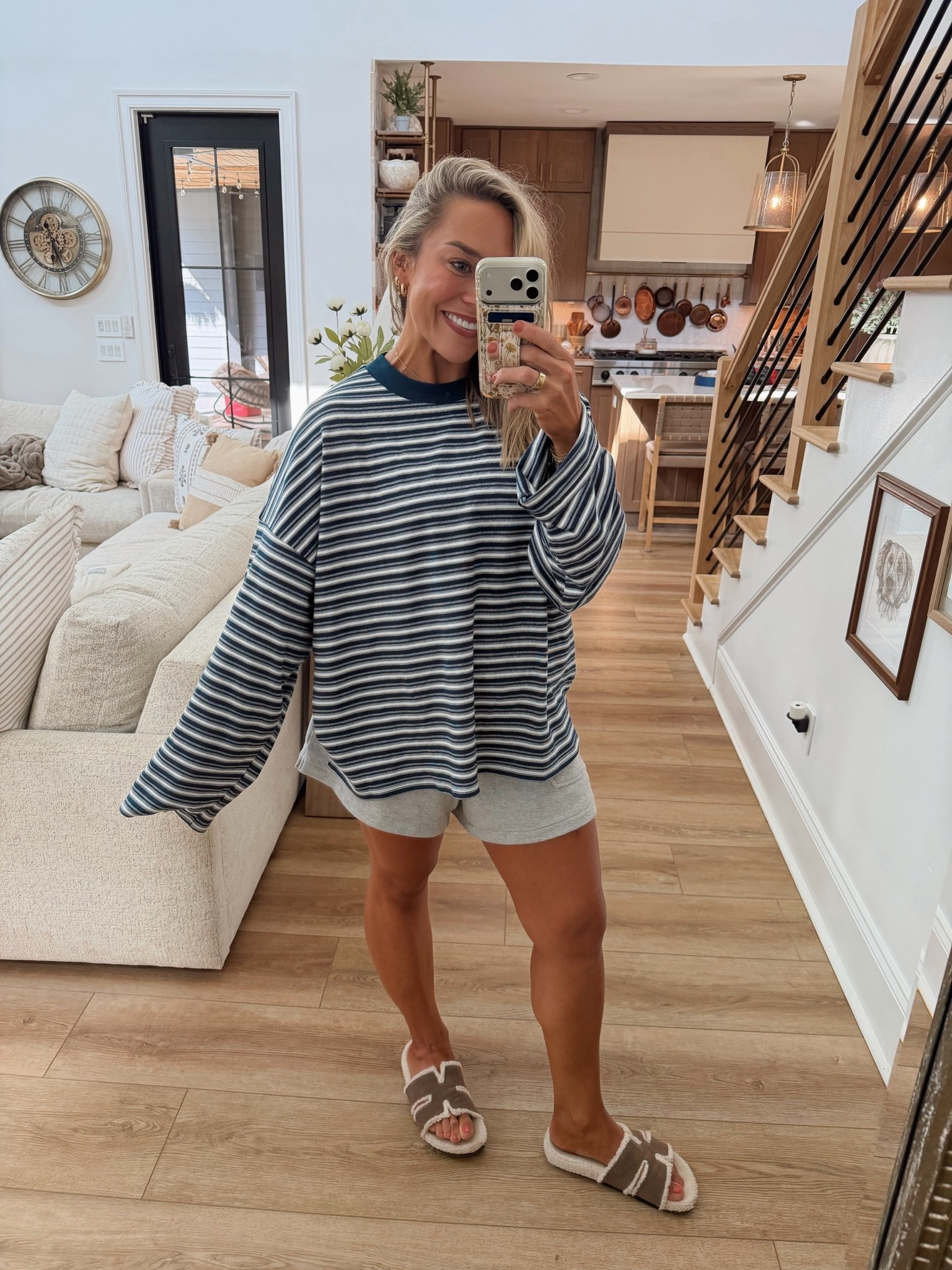 I freaking LOVE this Ptula top! Also have it in the cream🤎 quality and comfort is insane! Also have the shorts! L top for an oversized cozy fit & M bottoms!

Wearing my fave @Aerie shorts here in a L for a cozy fit! & Amazon slippers tts!

#LTKootd #LTKSeasonal