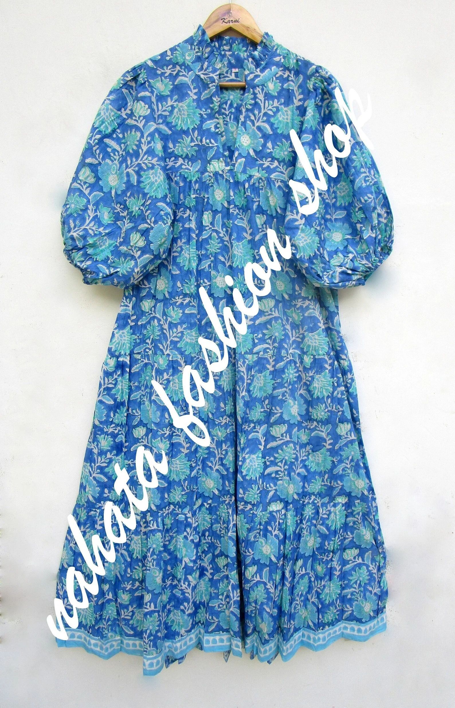 bohemian and hippie maxi dress - v neckline summer maxi dress - 3/4th sleeve boho maxi dress | Etsy (US)