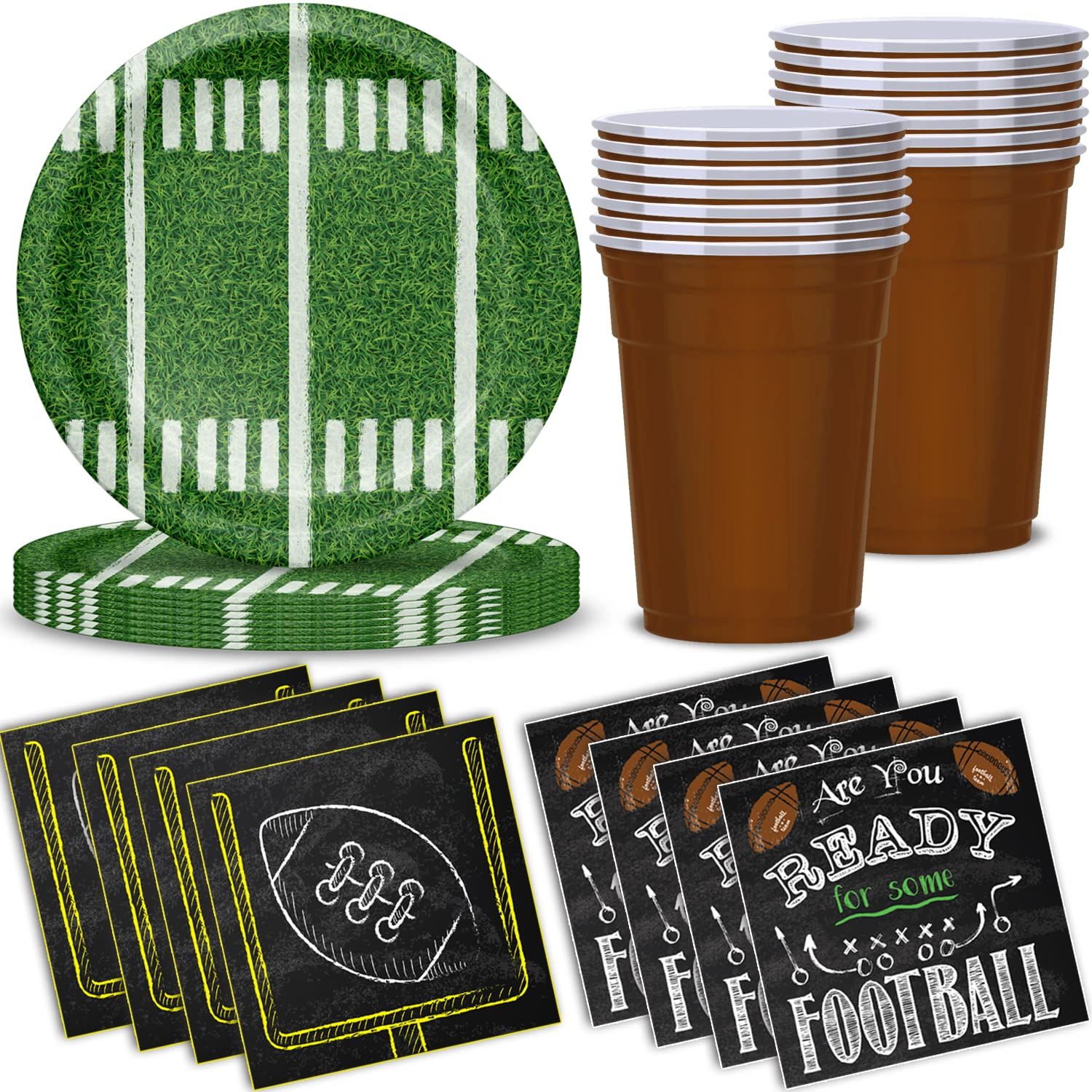 Football Party Decorations | The Big Game Football Party Supplies | Football Plates, Football Napkin | Amazon (US)