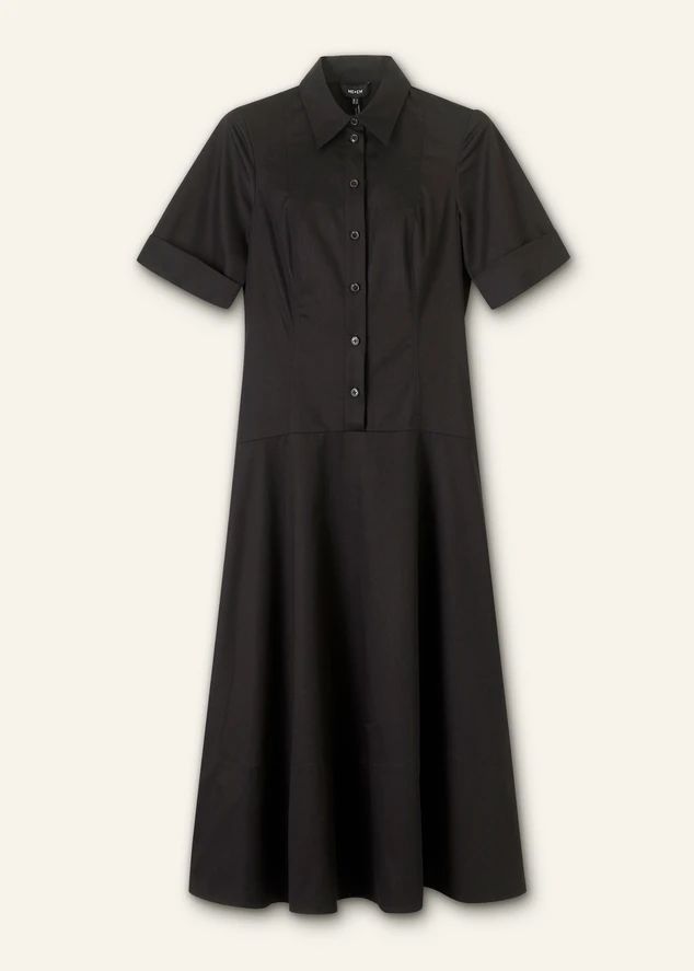 Cotton Sateen Midi Shirt Dress + Belt | ME+EM US