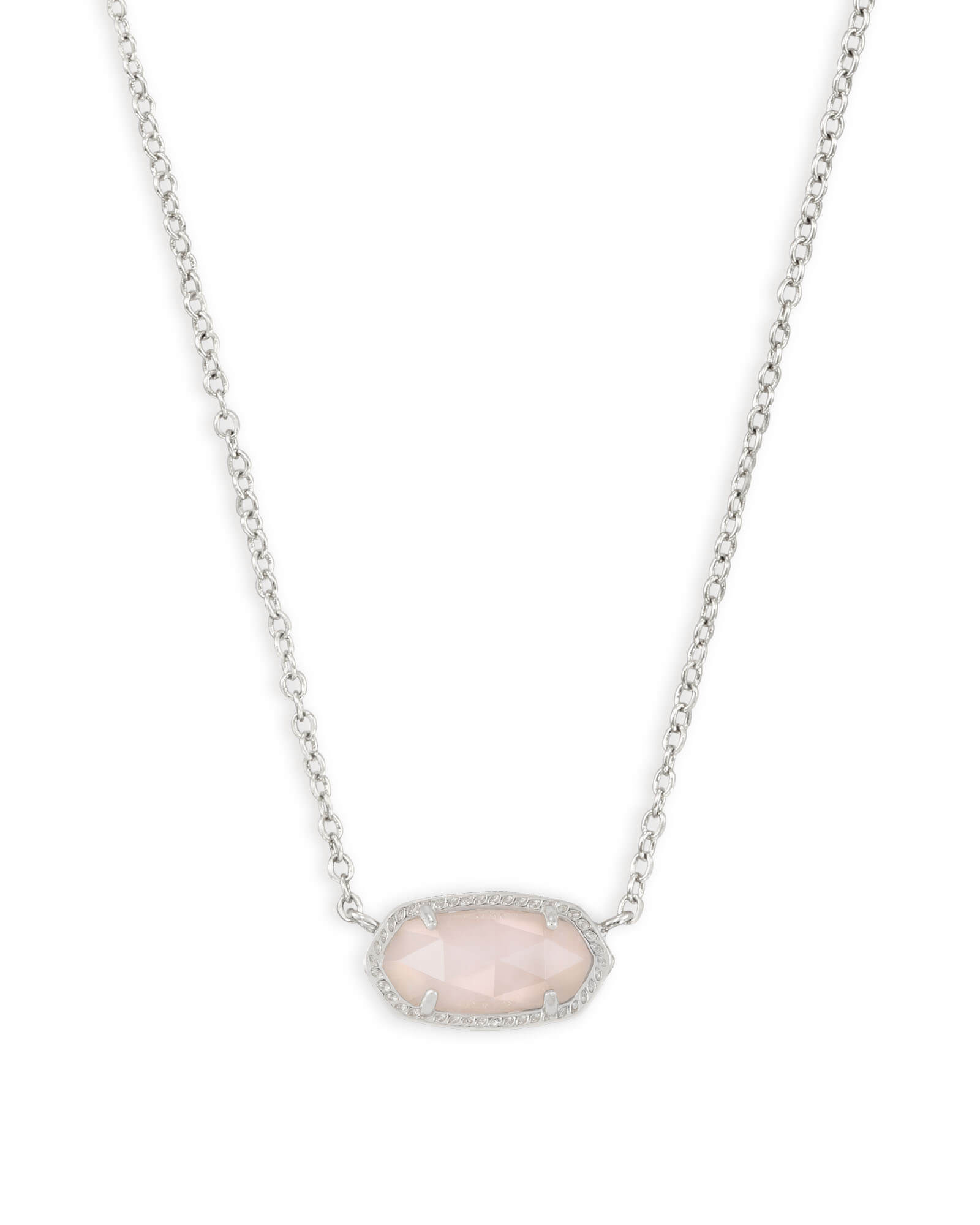 Elisa Silver Pendant Necklace in Rose Quartz | Kendra Scott | Kendra Scott
