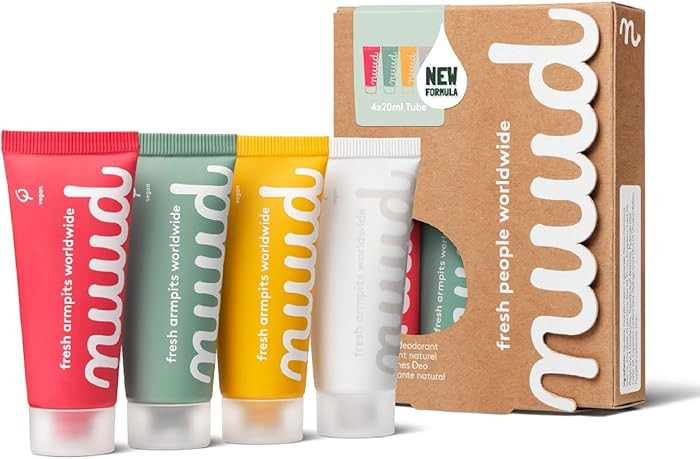 nuud Family Pack | 4 x 20ml | value deal | natural, vegan cream deodorant, effective for 3 days, ... | Amazon (US)